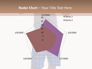 A Man In A Tank Top And Plaid Shorts Is Pointing At Something PowerPoint Template