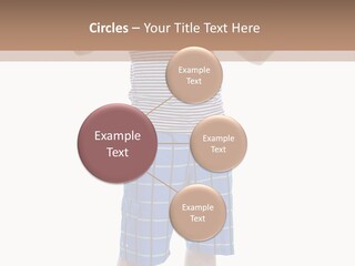 A Man In A Tank Top And Plaid Shorts Is Pointing At Something PowerPoint Template