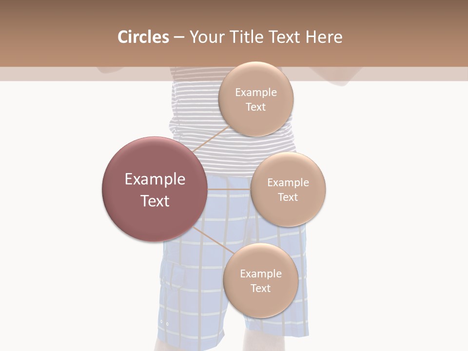 A Man In A Tank Top And Plaid Shorts Is Pointing At Something PowerPoint Template