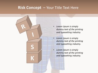 A Man In A Tank Top And Plaid Shorts Is Pointing At Something PowerPoint Template