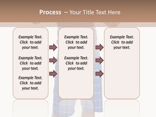 A Man In A Tank Top And Plaid Shorts Is Pointing At Something PowerPoint Template