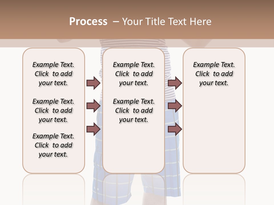 A Man In A Tank Top And Plaid Shorts Is Pointing At Something PowerPoint Template