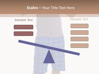 A Man In A Tank Top And Plaid Shorts Is Pointing At Something PowerPoint Template