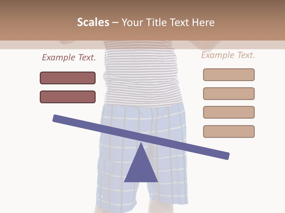 A Man In A Tank Top And Plaid Shorts Is Pointing At Something PowerPoint Template