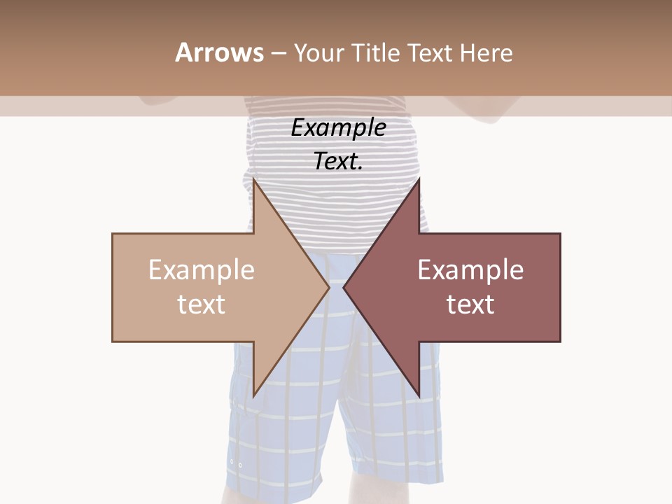 A Man In A Tank Top And Plaid Shorts Is Pointing At Something PowerPoint Template