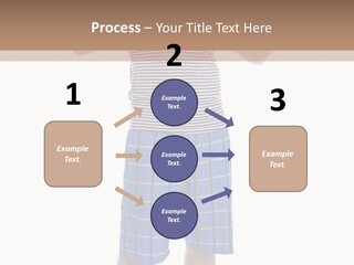 A Man In A Tank Top And Plaid Shorts Is Pointing At Something PowerPoint Template