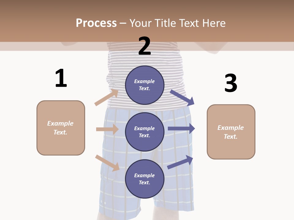 A Man In A Tank Top And Plaid Shorts Is Pointing At Something PowerPoint Template