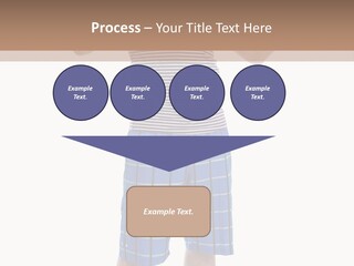 A Man In A Tank Top And Plaid Shorts Is Pointing At Something PowerPoint Template