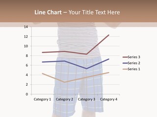 A Man In A Tank Top And Plaid Shorts Is Pointing At Something PowerPoint Template