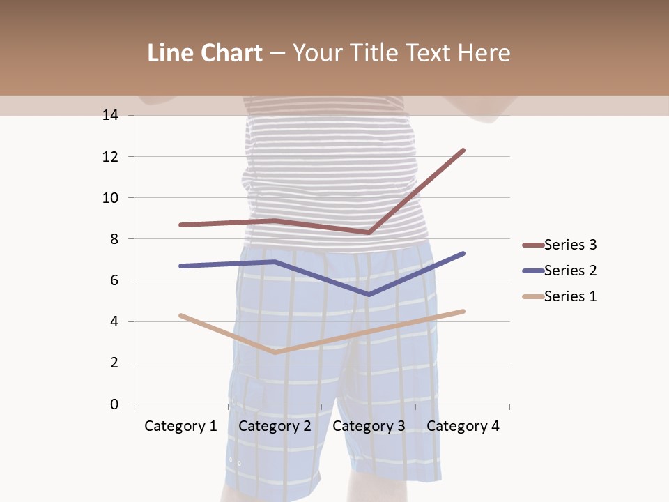 A Man In A Tank Top And Plaid Shorts Is Pointing At Something PowerPoint Template