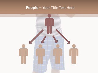 A Man In A Tank Top And Plaid Shorts Is Pointing At Something PowerPoint Template