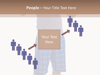 A Man In A Tank Top And Plaid Shorts Is Pointing At Something PowerPoint Template