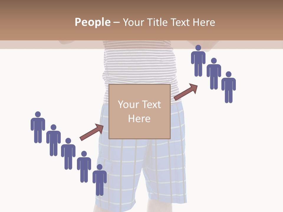 A Man In A Tank Top And Plaid Shorts Is Pointing At Something PowerPoint Template