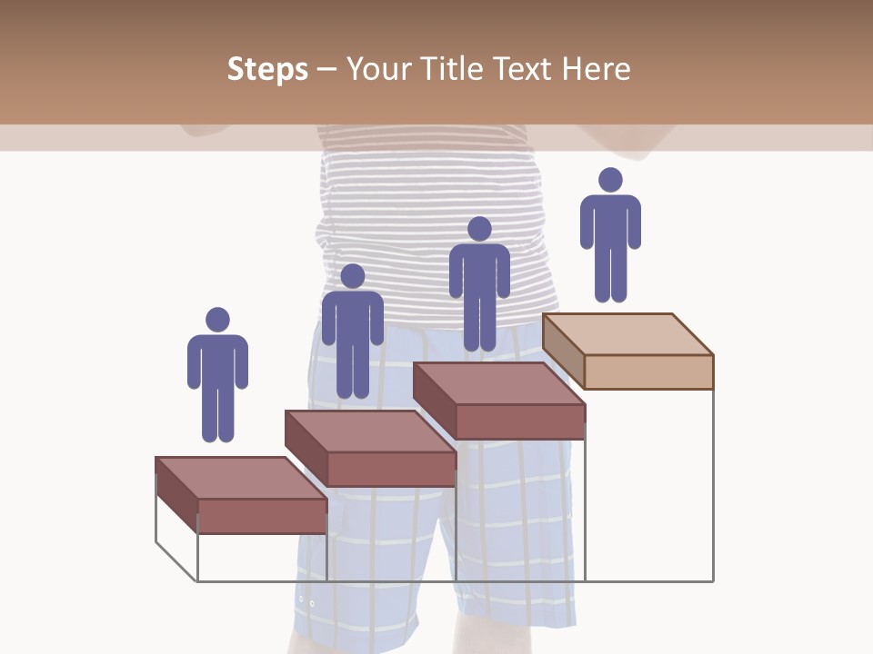 A Man In A Tank Top And Plaid Shorts Is Pointing At Something PowerPoint Template