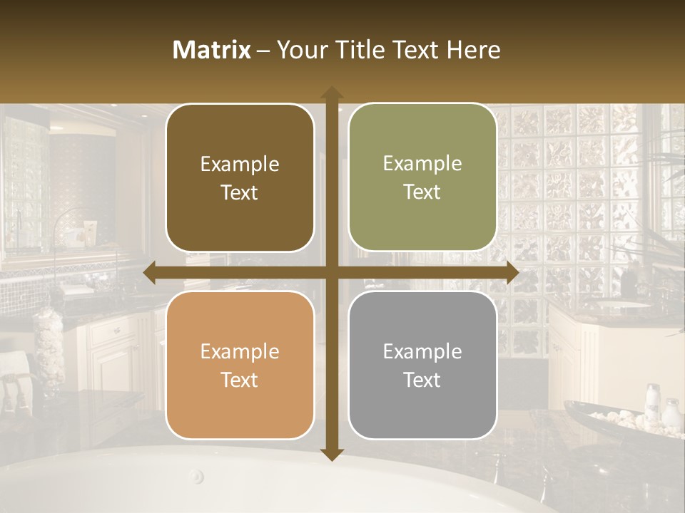 A Bath Room With A Tub A Sink And A Mirror PowerPoint Template