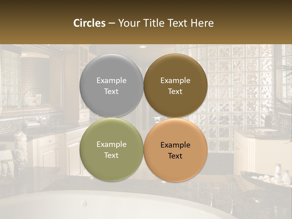 A Bath Room With A Tub A Sink And A Mirror PowerPoint Template