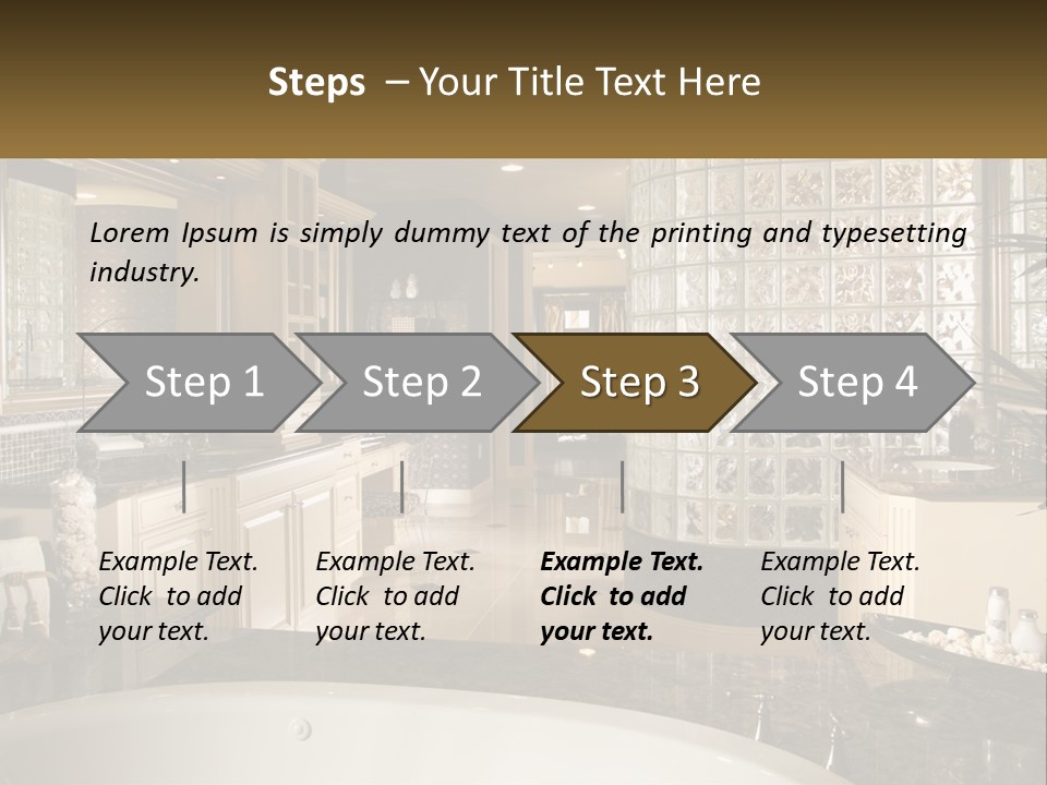 A Bath Room With A Tub A Sink And A Mirror PowerPoint Template