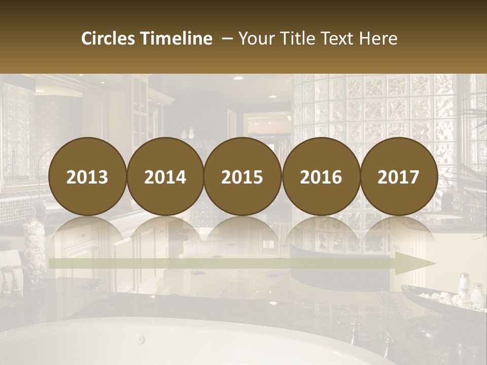 A Bath Room With A Tub A Sink And A Mirror PowerPoint Template