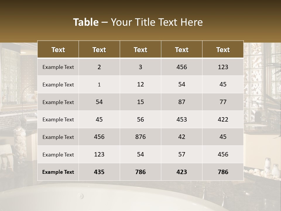A Bath Room With A Tub A Sink And A Mirror PowerPoint Template