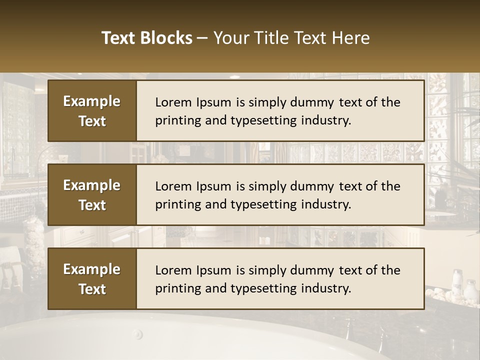 A Bath Room With A Tub A Sink And A Mirror PowerPoint Template