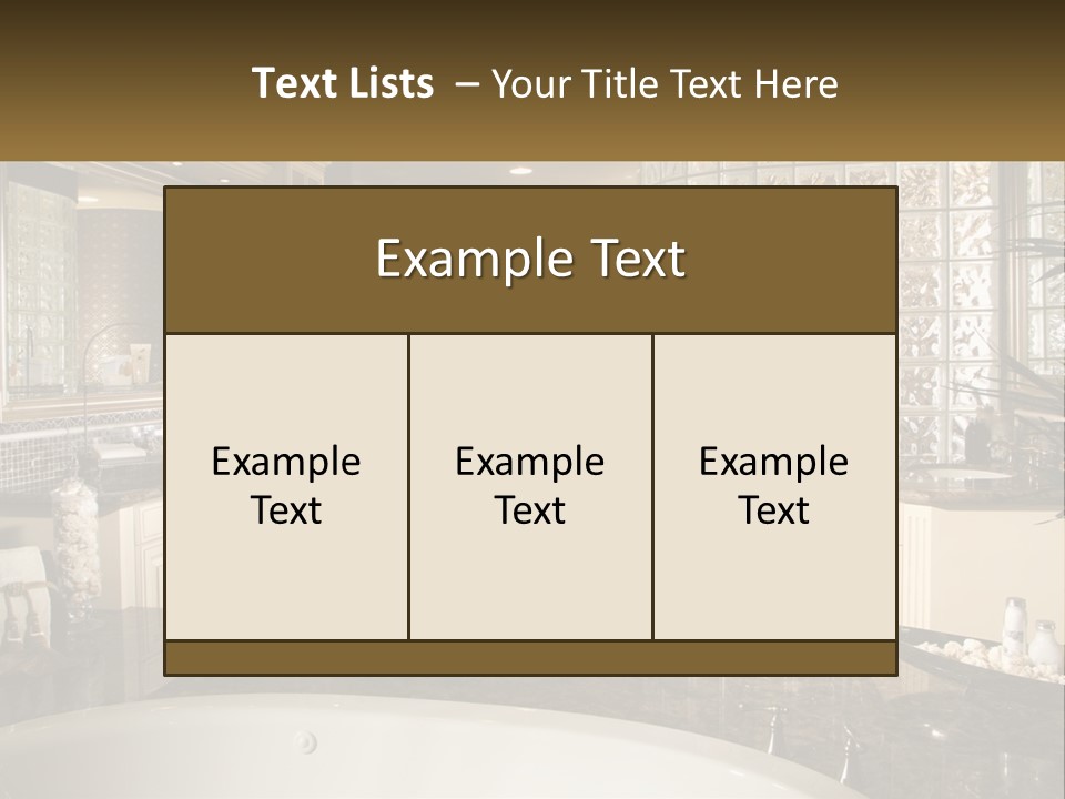 A Bath Room With A Tub A Sink And A Mirror PowerPoint Template