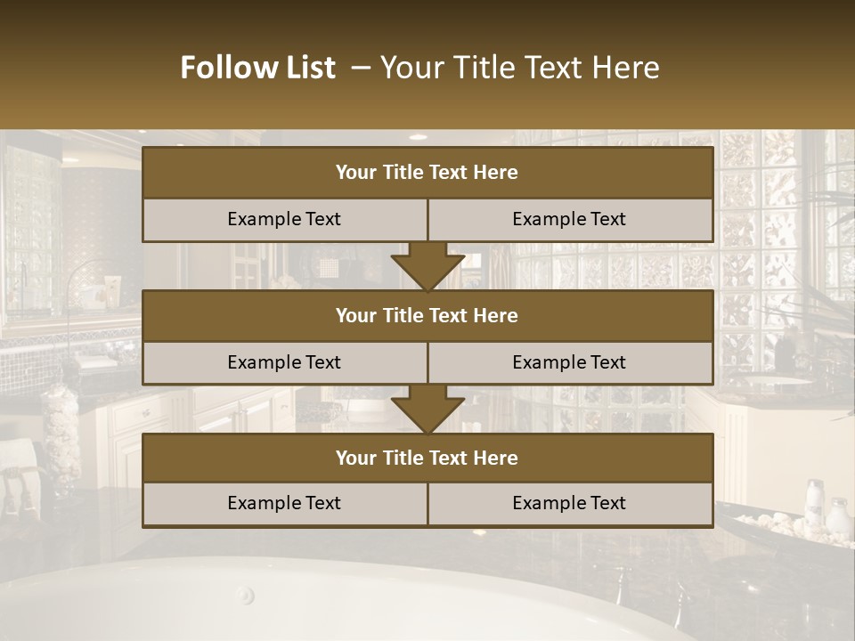 A Bath Room With A Tub A Sink And A Mirror PowerPoint Template