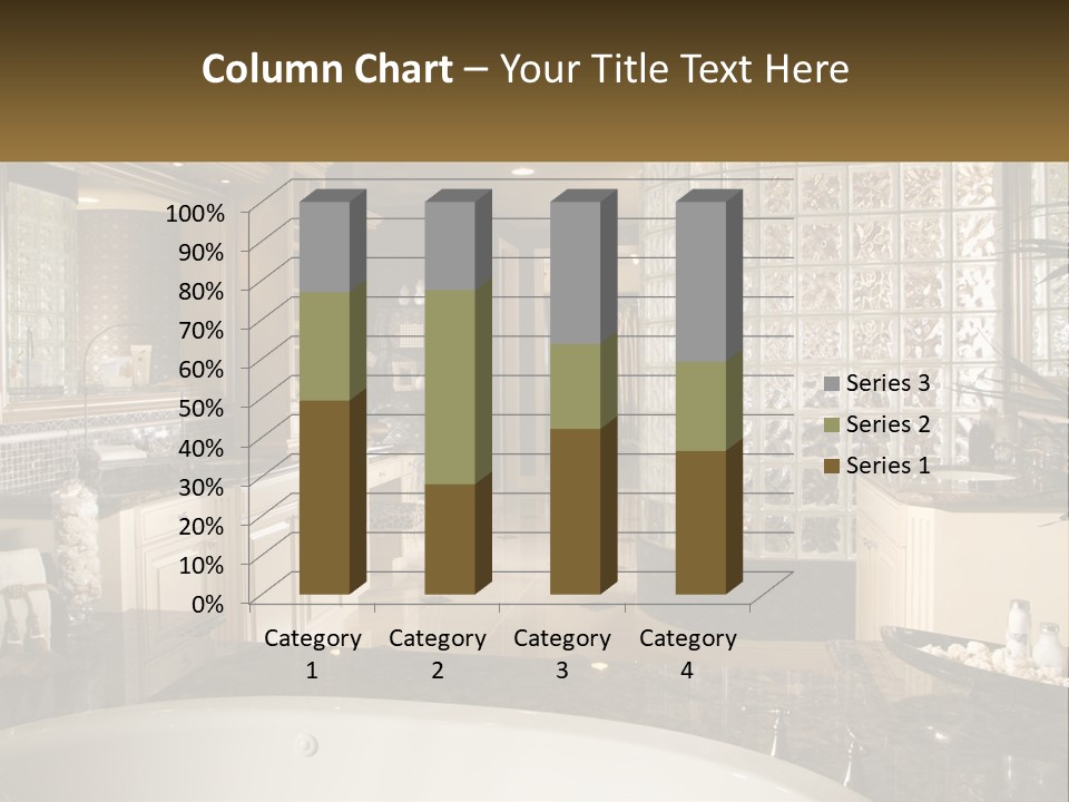 A Bath Room With A Tub A Sink And A Mirror PowerPoint Template