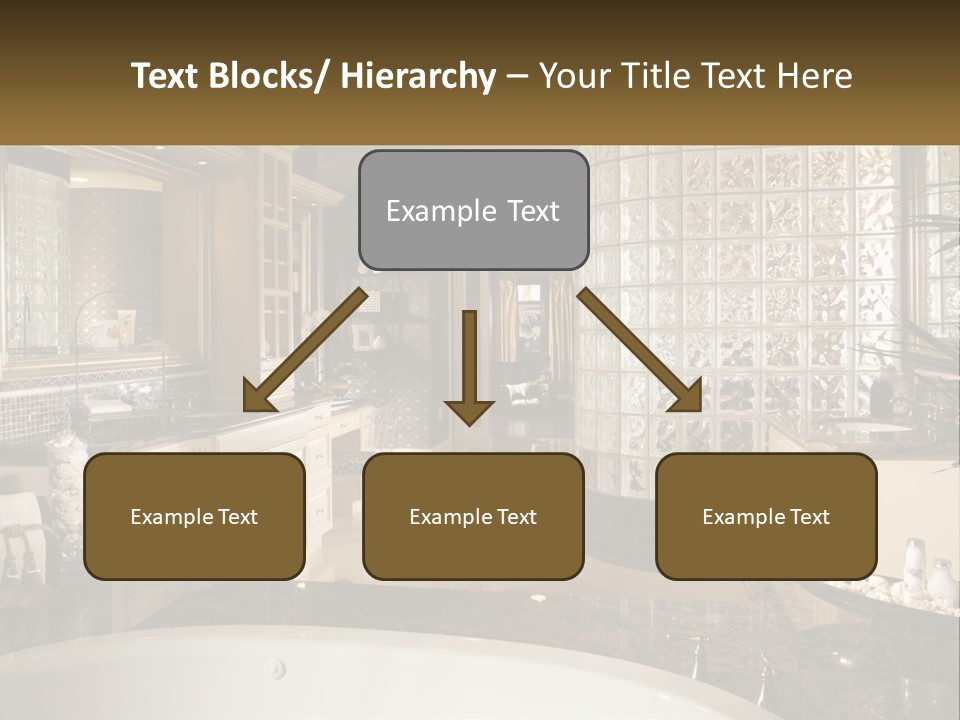 A Bath Room With A Tub A Sink And A Mirror PowerPoint Template