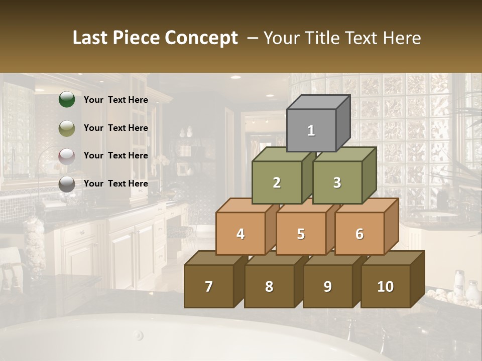 A Bath Room With A Tub A Sink And A Mirror PowerPoint Template