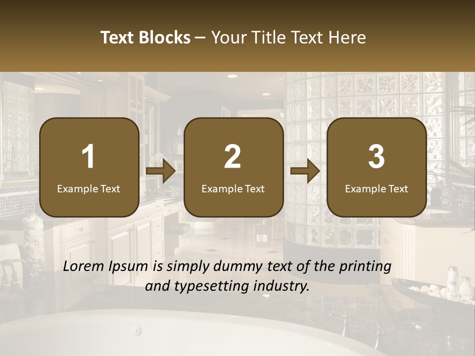 A Bath Room With A Tub A Sink And A Mirror PowerPoint Template