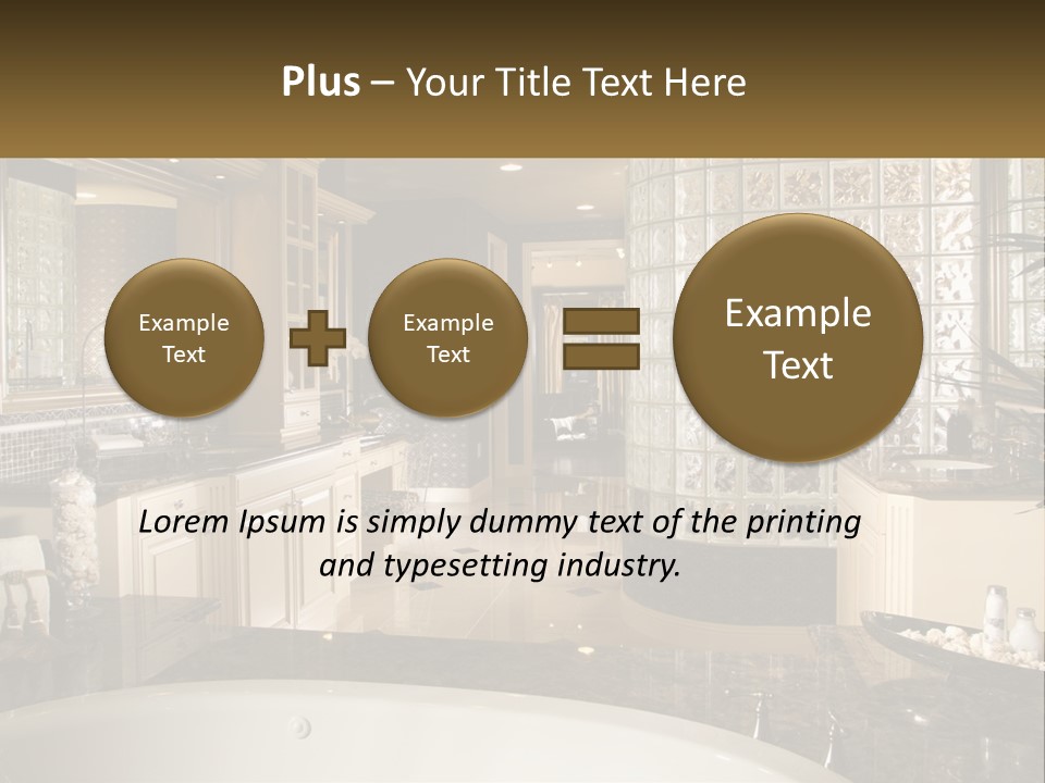 A Bath Room With A Tub A Sink And A Mirror PowerPoint Template