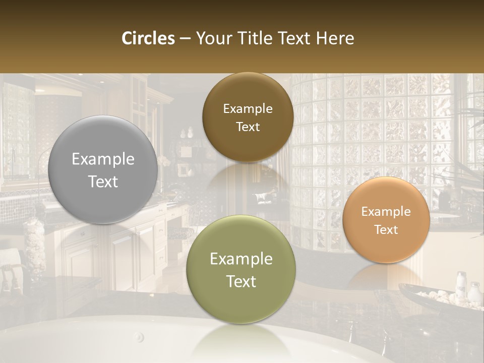 A Bath Room With A Tub A Sink And A Mirror PowerPoint Template