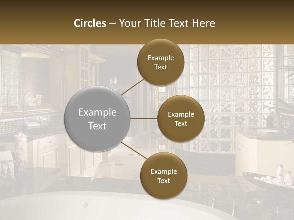 A Bath Room With A Tub A Sink And A Mirror PowerPoint Template