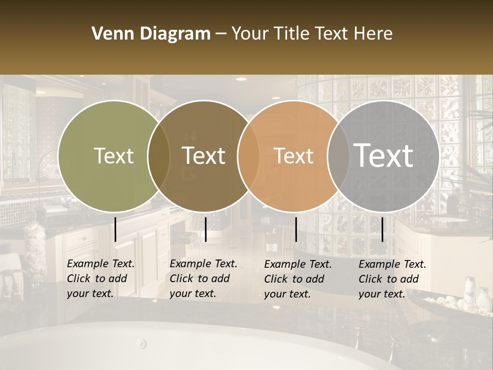A Bath Room With A Tub A Sink And A Mirror PowerPoint Template