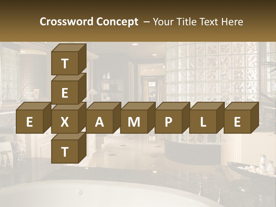 A Bath Room With A Tub A Sink And A Mirror PowerPoint Template