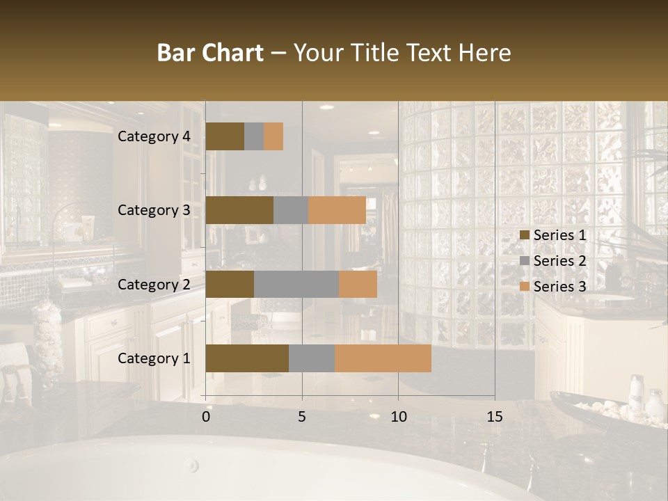 A Bath Room With A Tub A Sink And A Mirror PowerPoint Template