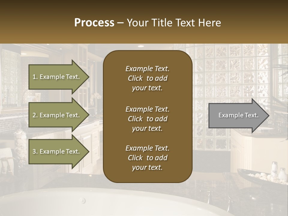 A Bath Room With A Tub A Sink And A Mirror PowerPoint Template