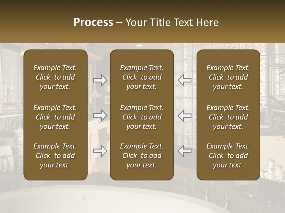A Bath Room With A Tub A Sink And A Mirror PowerPoint Template