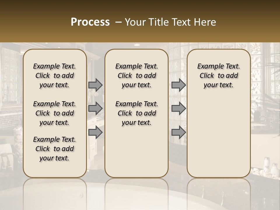 A Bath Room With A Tub A Sink And A Mirror PowerPoint Template