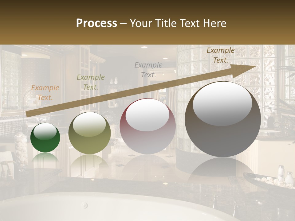 A Bath Room With A Tub A Sink And A Mirror PowerPoint Template