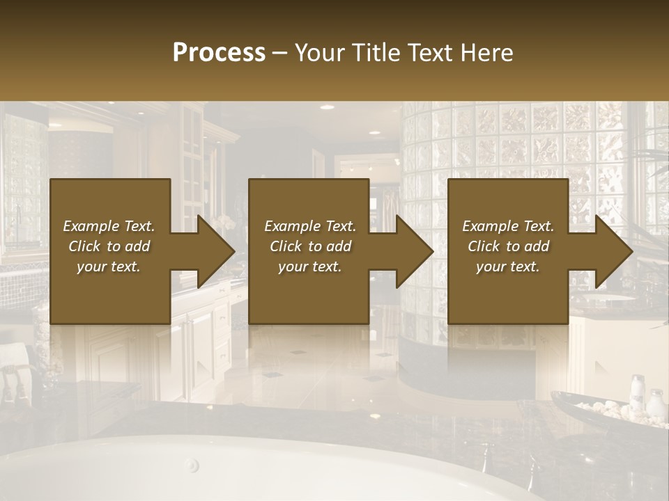 A Bath Room With A Tub A Sink And A Mirror PowerPoint Template