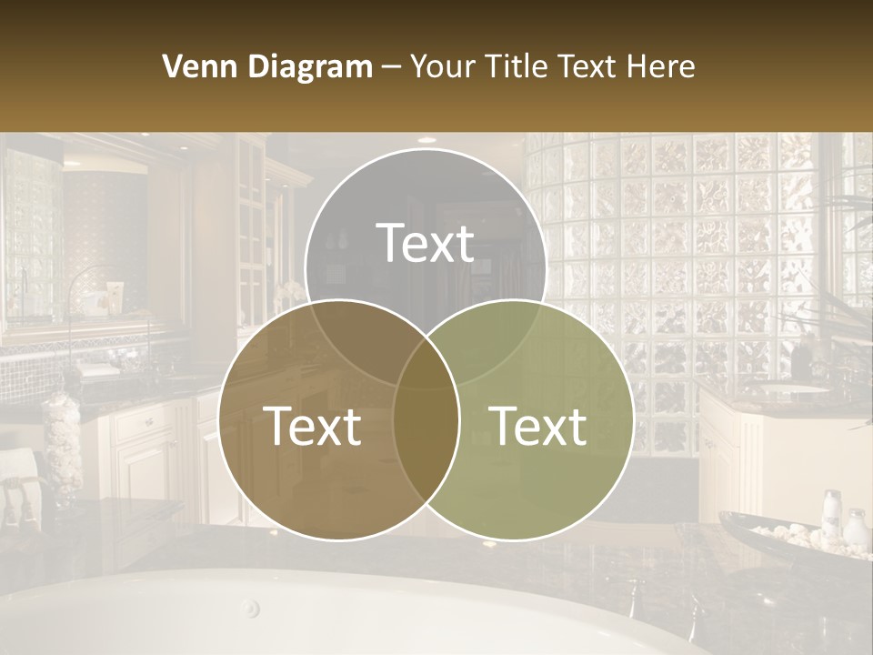 A Bath Room With A Tub A Sink And A Mirror PowerPoint Template