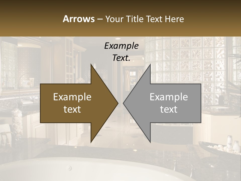 A Bath Room With A Tub A Sink And A Mirror PowerPoint Template