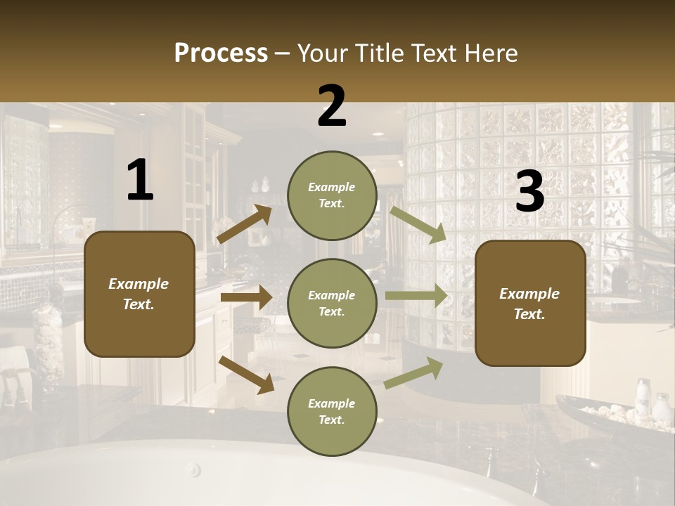 A Bath Room With A Tub A Sink And A Mirror PowerPoint Template