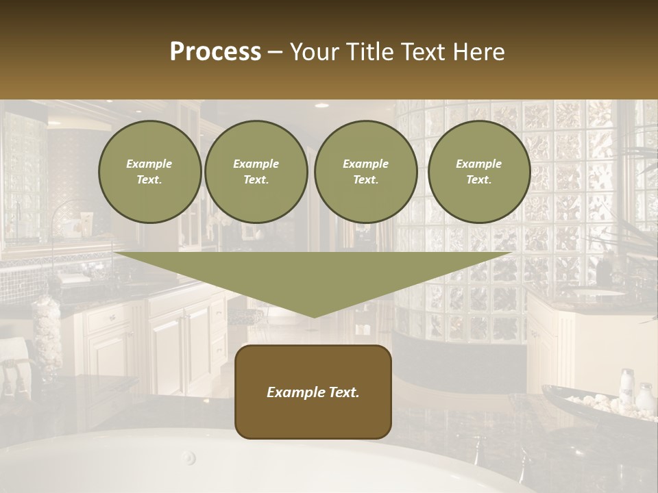 A Bath Room With A Tub A Sink And A Mirror PowerPoint Template