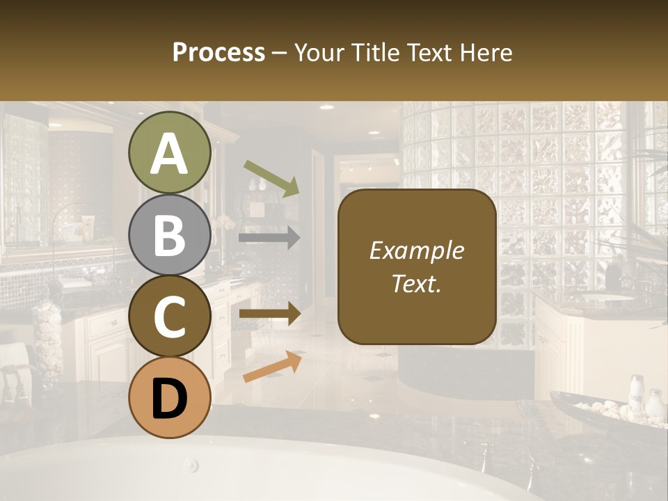 A Bath Room With A Tub A Sink And A Mirror PowerPoint Template