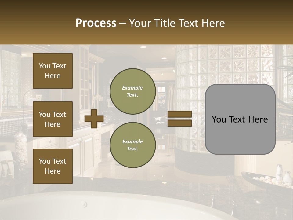 A Bath Room With A Tub A Sink And A Mirror PowerPoint Template