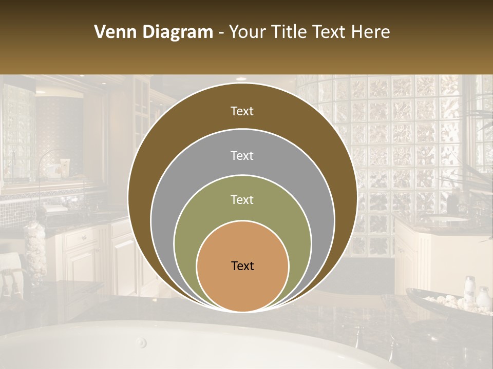A Bath Room With A Tub A Sink And A Mirror PowerPoint Template