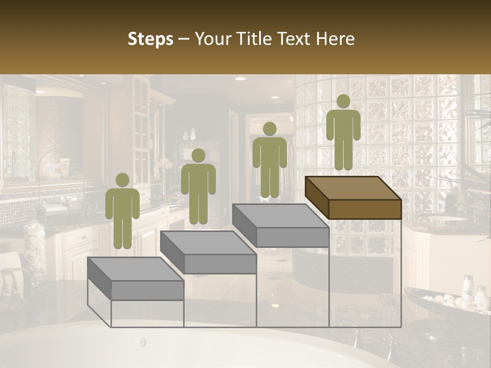 A Bath Room With A Tub A Sink And A Mirror PowerPoint Template