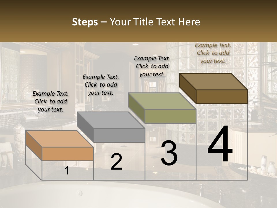 A Bath Room With A Tub A Sink And A Mirror PowerPoint Template
